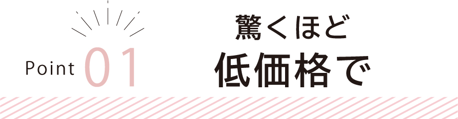 驚くほど低価格で